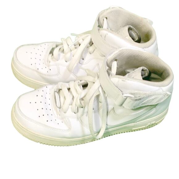 Nike Air Force 1 One Mid 07 Men's Size 9.5 Triple White AF1 Uptown (315123-111) - Picture 3 of 6